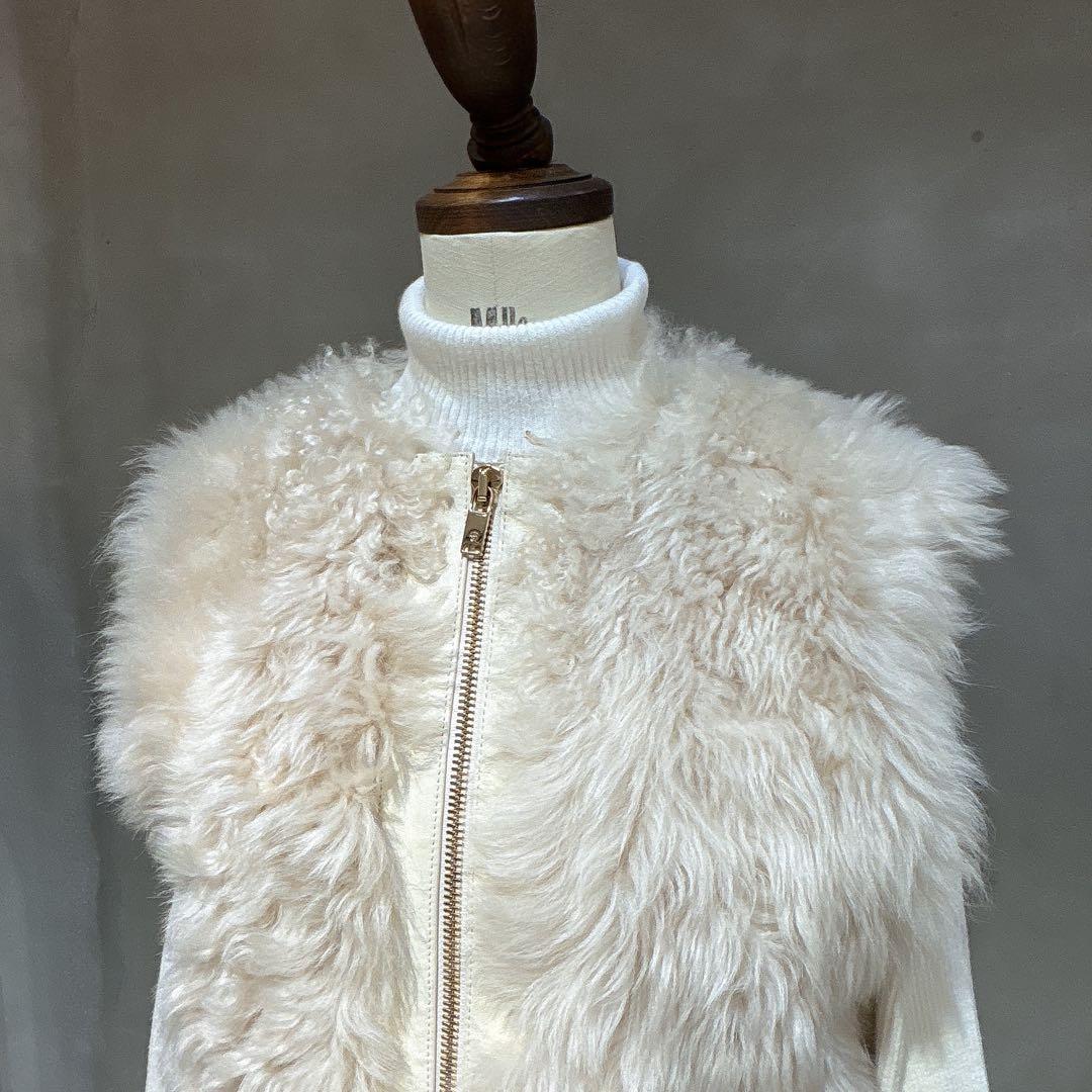Chloe クロエ ムートン　トスカーナラム　ベスト　ロングジレ　ファー