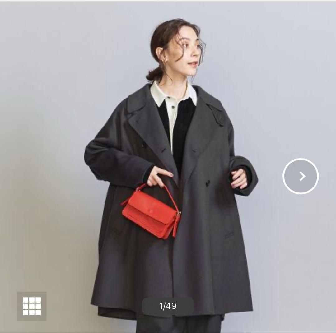 リバー ポンチョコート 23FW ダークグレー