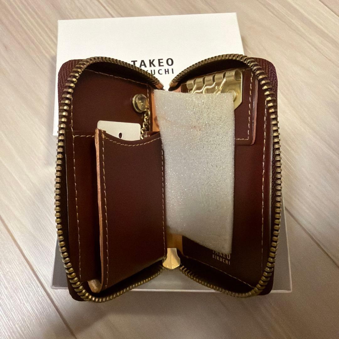 TAKEO KIKUCHI ボルドー レザー キーケース