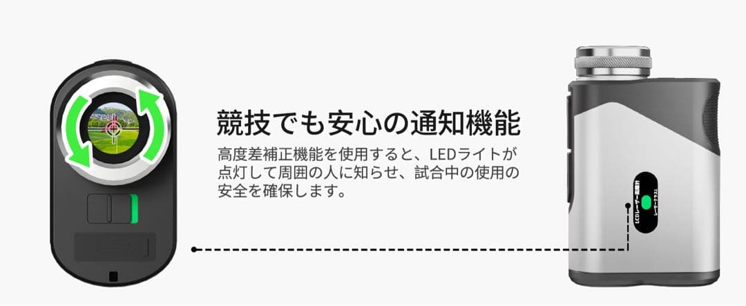 ゴルフ距離計 距離測定器 1000m/1094YD対応 95%高透過率