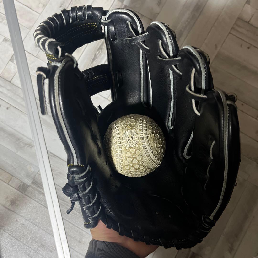 軟式　スラッガー　SR1 カスタム　黒×グレー　内野手用