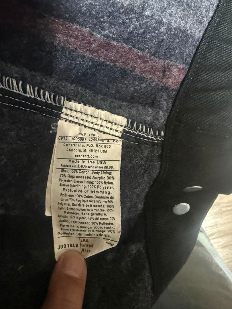 Carhartt ブラック ジャケット　デトロイトジャケット