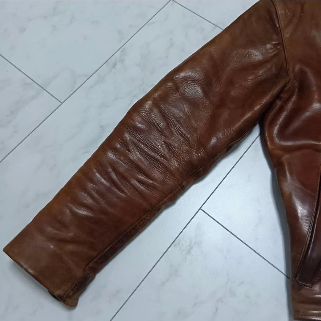 m*i様 再出品超希少 34 OLD VANSON ENFシングルライダース ホ
