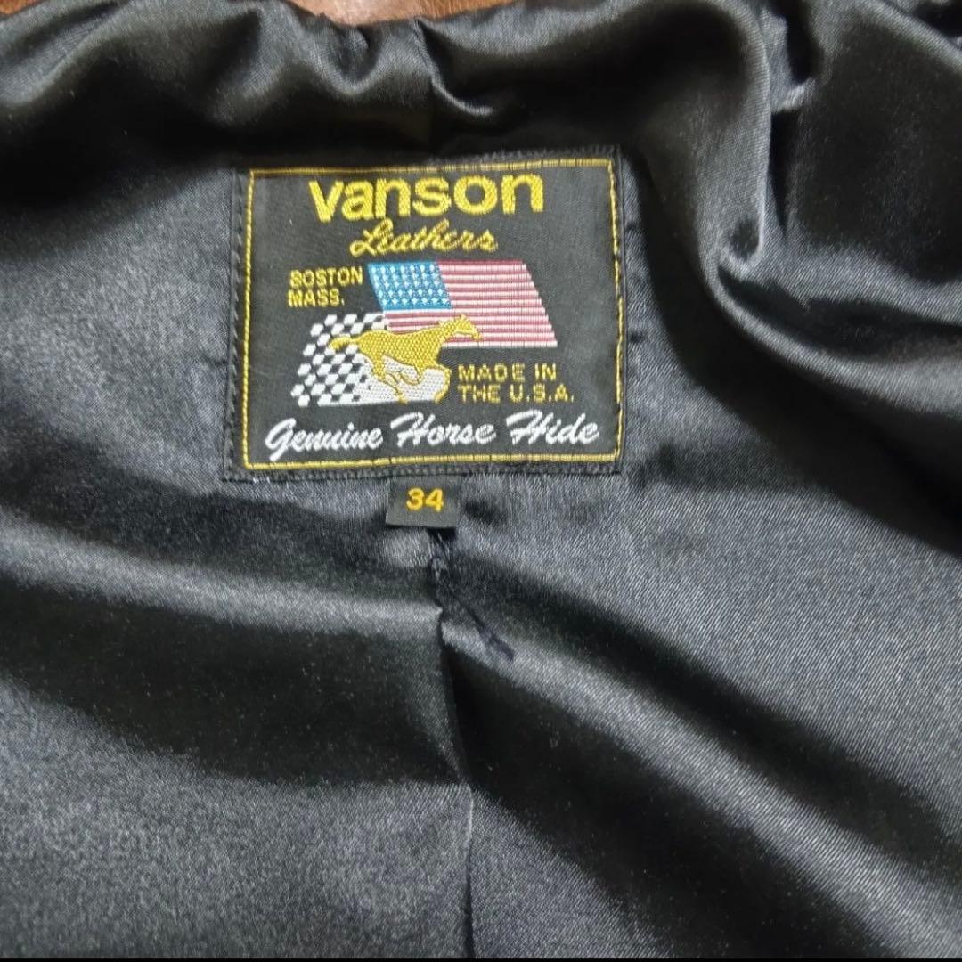 m*i様 再出品超希少 34 OLD VANSON ENFシングルライダース ホ