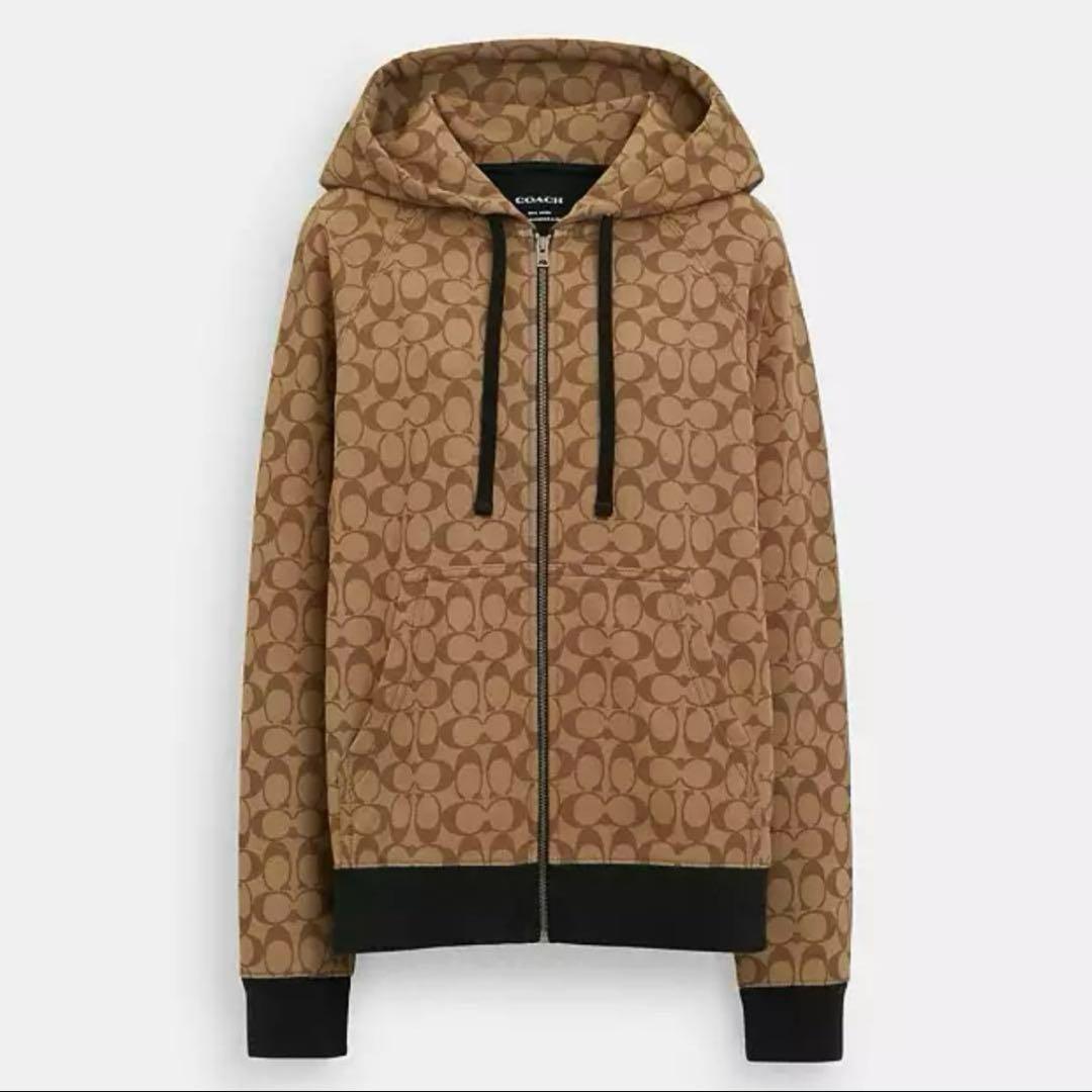 コーチ COACH オール オーバー シグネチャー ジップ フーディー