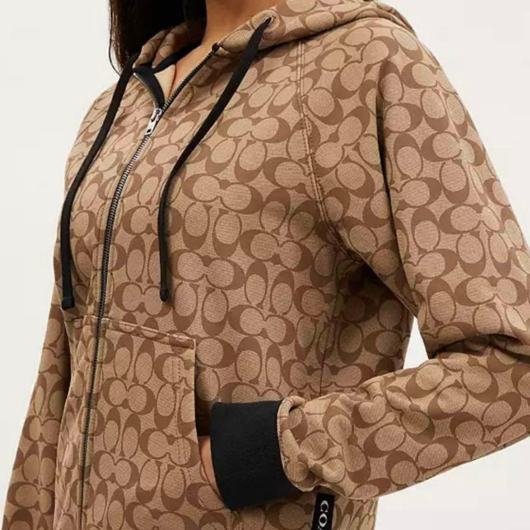 コーチ COACH オール オーバー シグネチャー ジップ フーディー