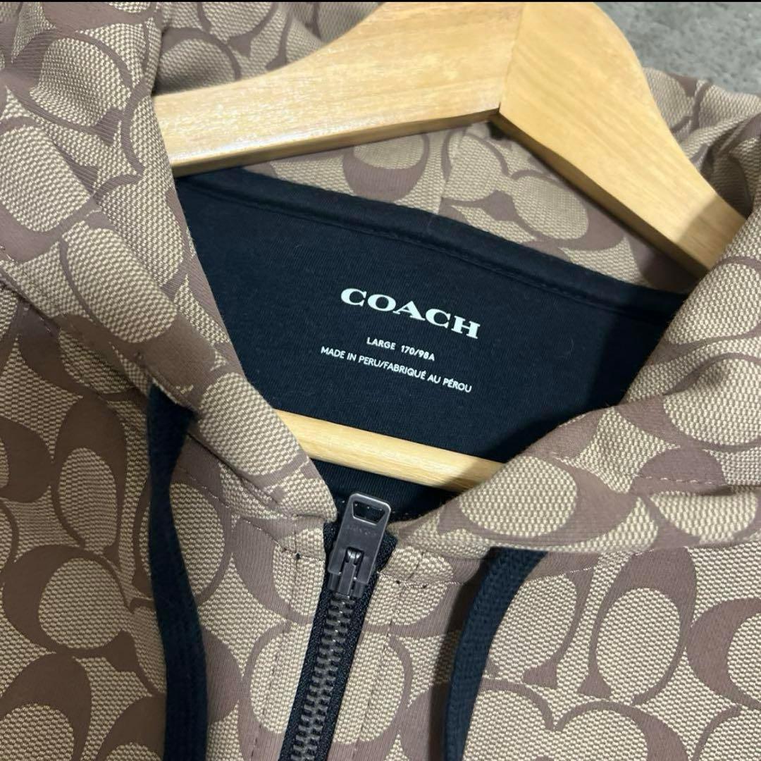 コーチ COACH オール オーバー シグネチャー ジップ フーディー