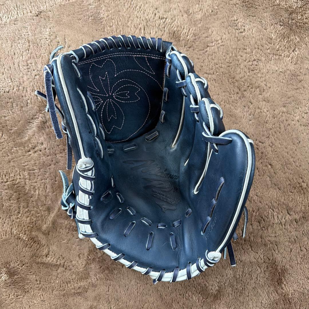 Mizuno Pro 軟式グローブ ダークブルー