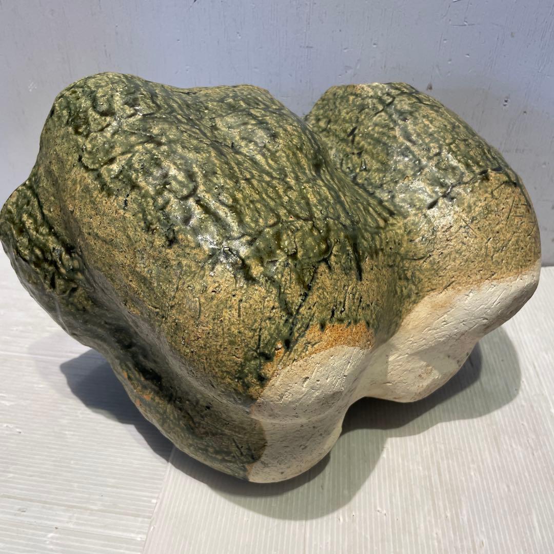 丸鉢　美濃焼？　花器　花瓶　盆栽鉢　水鉢　一点もの　焼物　工芸品