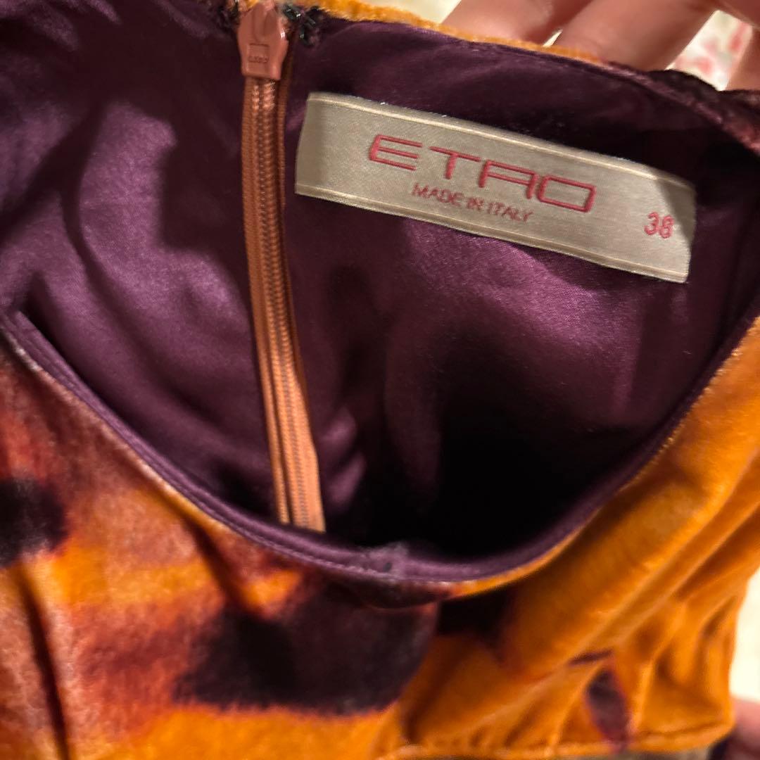 ETRO　ベロア　ノースリーブ　ワンピース