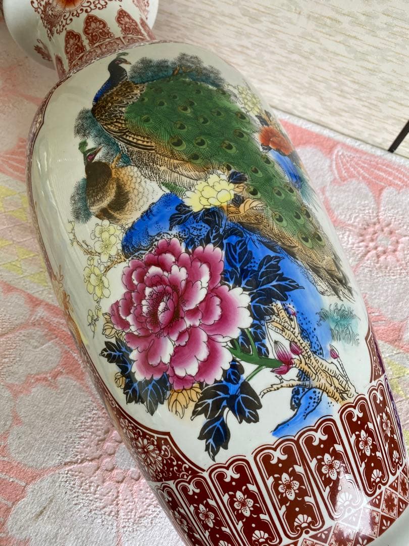 壺　花瓶　置物　景徳鎮　中国花瓶　骨董