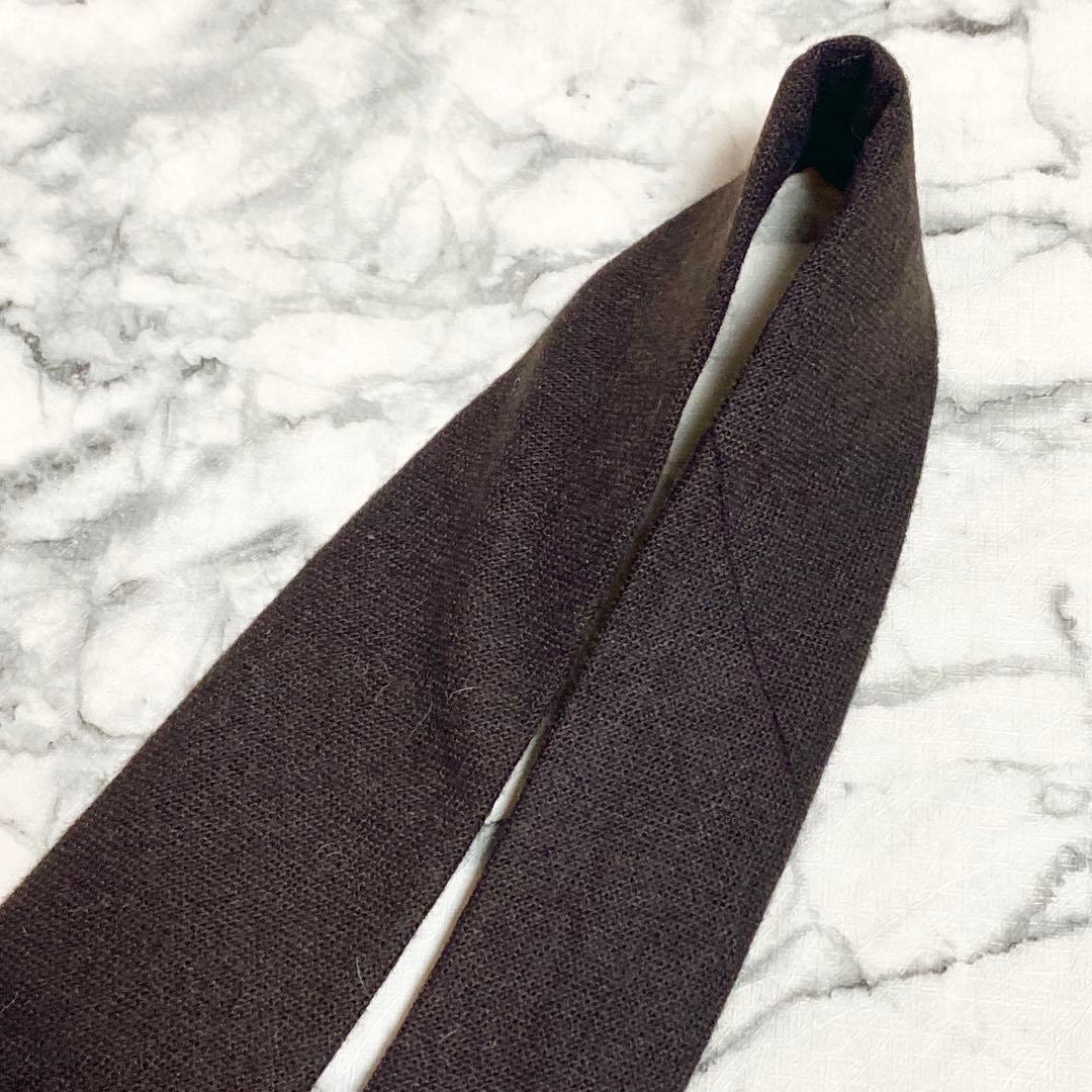 ✨未使用クラス✨汚れなし✨エルメス　ソリッド　カシミヤ100%　ネクタイ