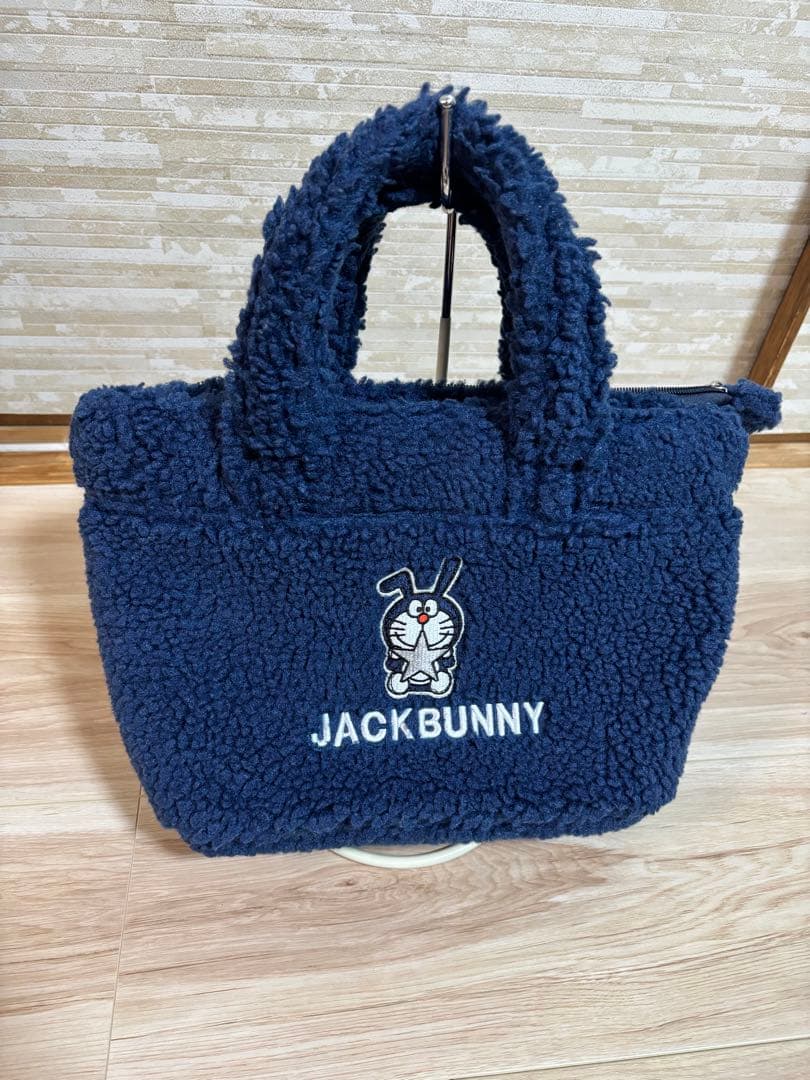 ジャックバニー　ドラえもん　カートバッグ　ボア　ネイビー　完売品