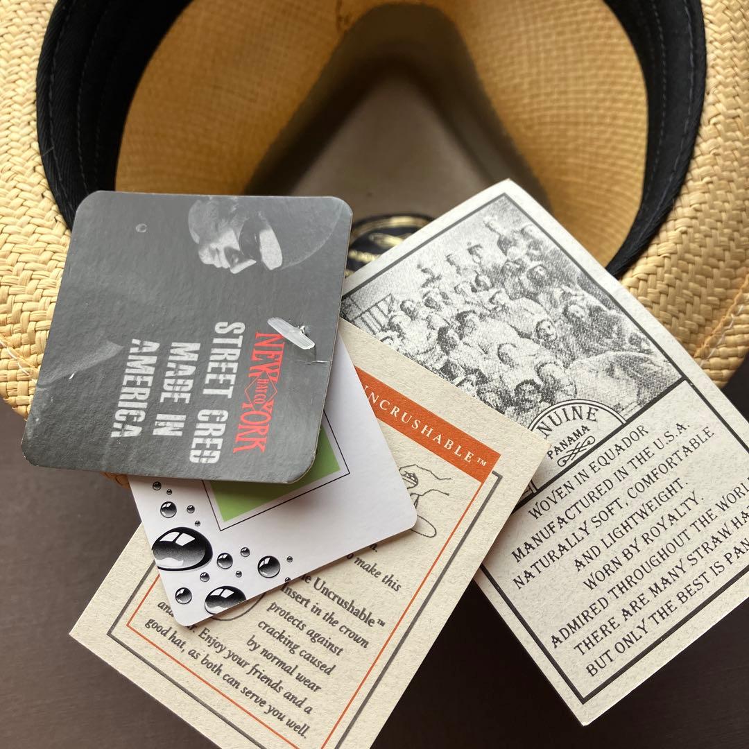 New York Hat ニューヨークハット パナマティアドロップ 焼印 未使用