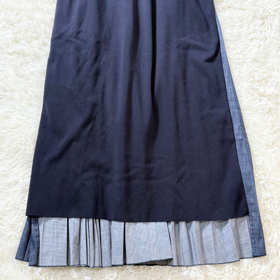 ADORE アドーア シャンブレー デニム プリーツ ワンピース 38