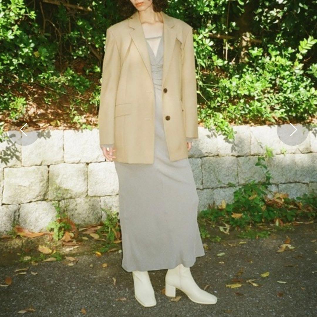 美品✨神崎恵さん着用FRAY I.D シャーリングパフスリーブワンピース2way