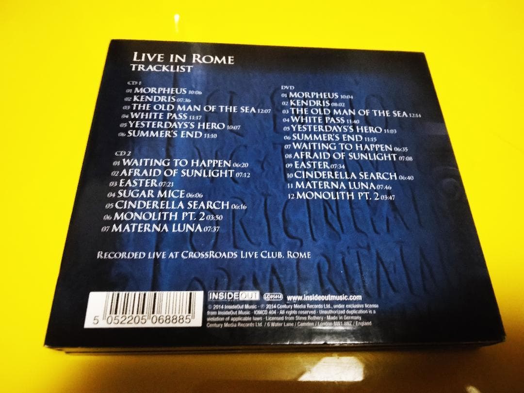 洋楽 Live in Rome Steve rothery