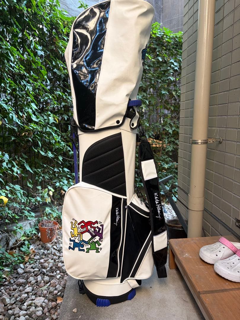 Keith Haring キャディバッグ ホワイト　スタンド未使用