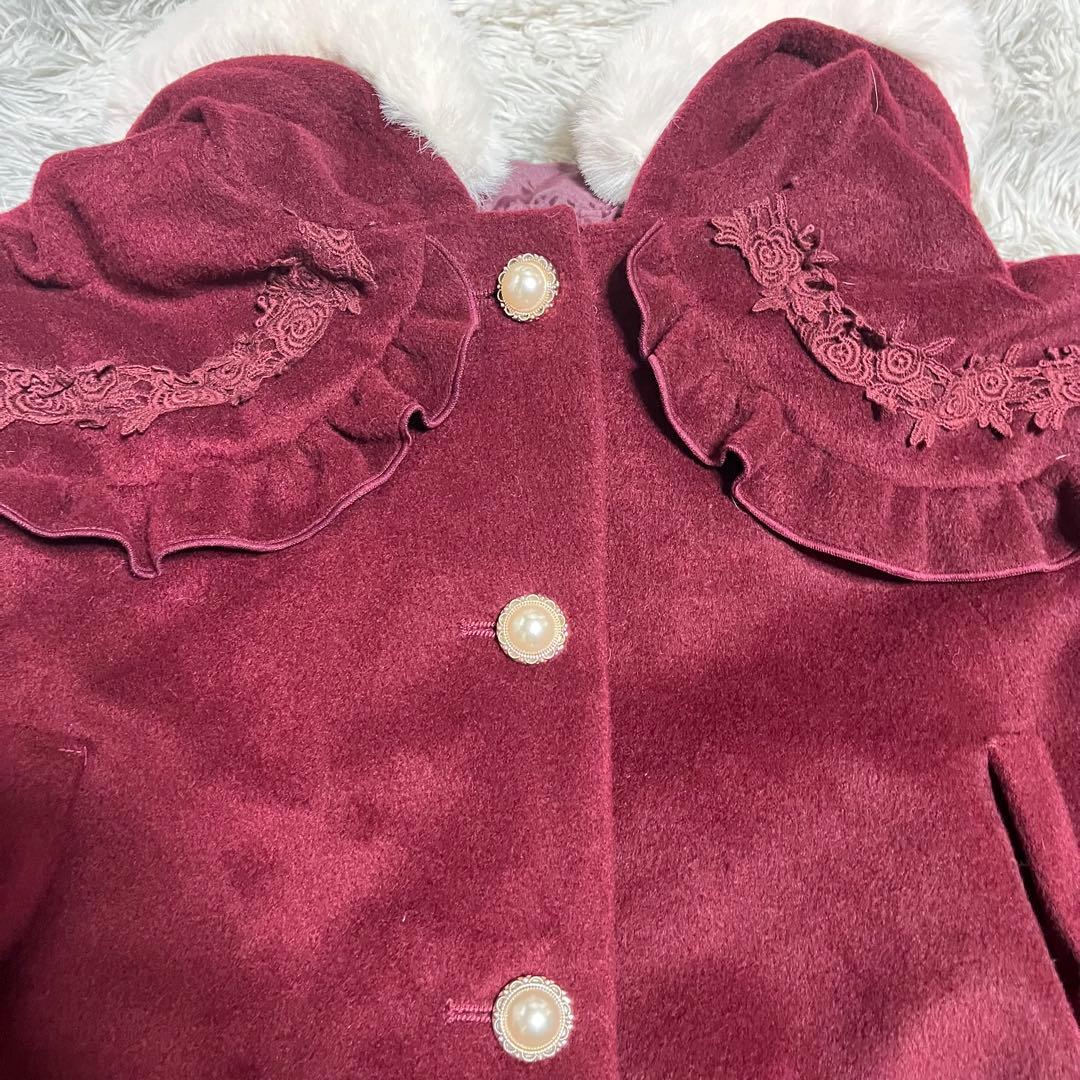 axes femme kawaii ローズフリルケープコート　ダッフル　マント