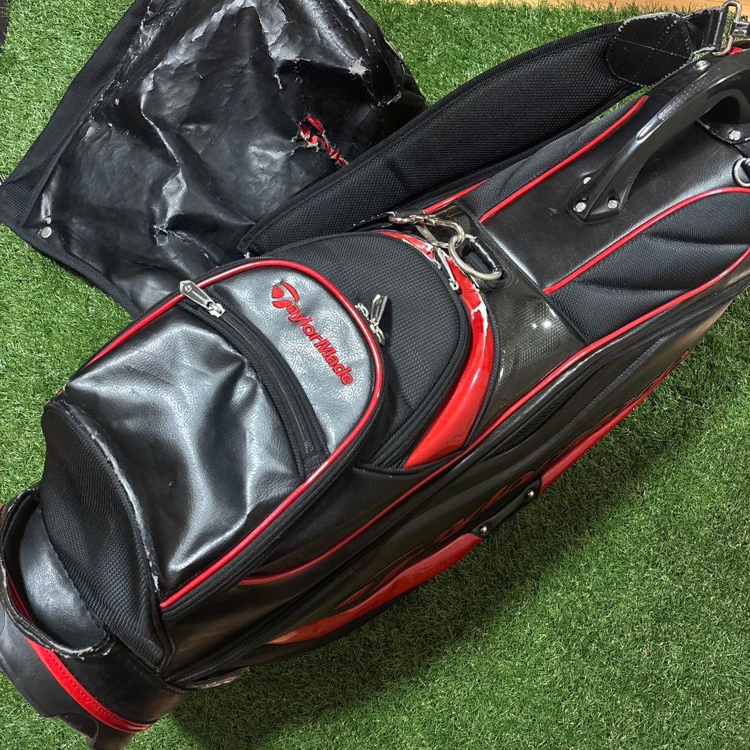 TaylorMade キャディバッグ 黒/赤　テーラーメイド