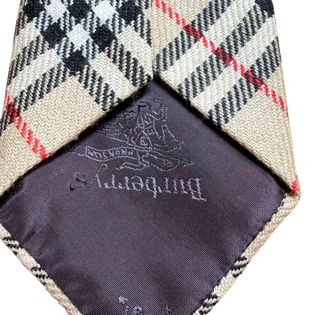 ✨美品✨Burberry バーバリーズ ノバチェック柄 ウール ネクタイ 英国製