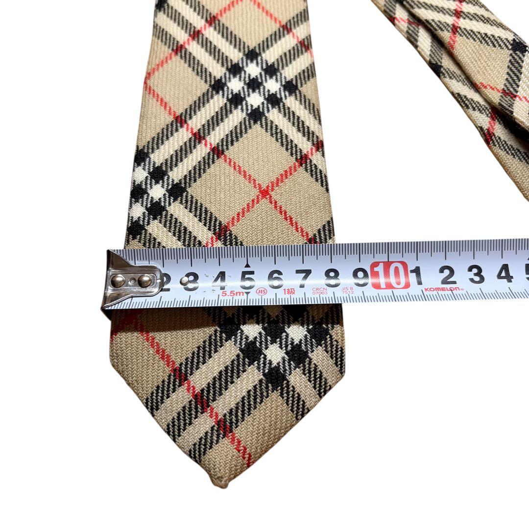 ✨美品✨Burberry バーバリーズ ノバチェック柄 ウール ネクタイ 英国製