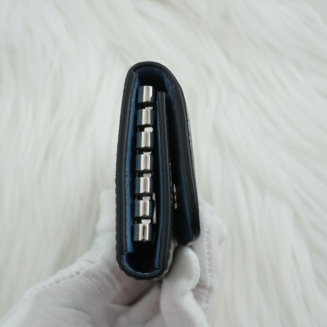 未使用品　箱付き　PRADA プラダ　キーケース　サフィアーノ　ブラック　希少