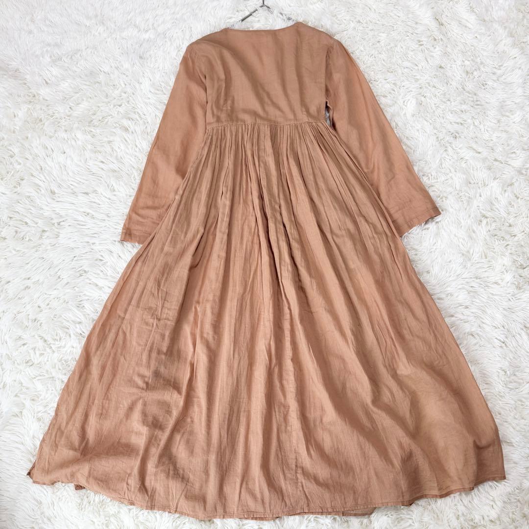 2way✨ヌキテパ カシュクールワンピース ガウン インドコットン 綿 オレンジ