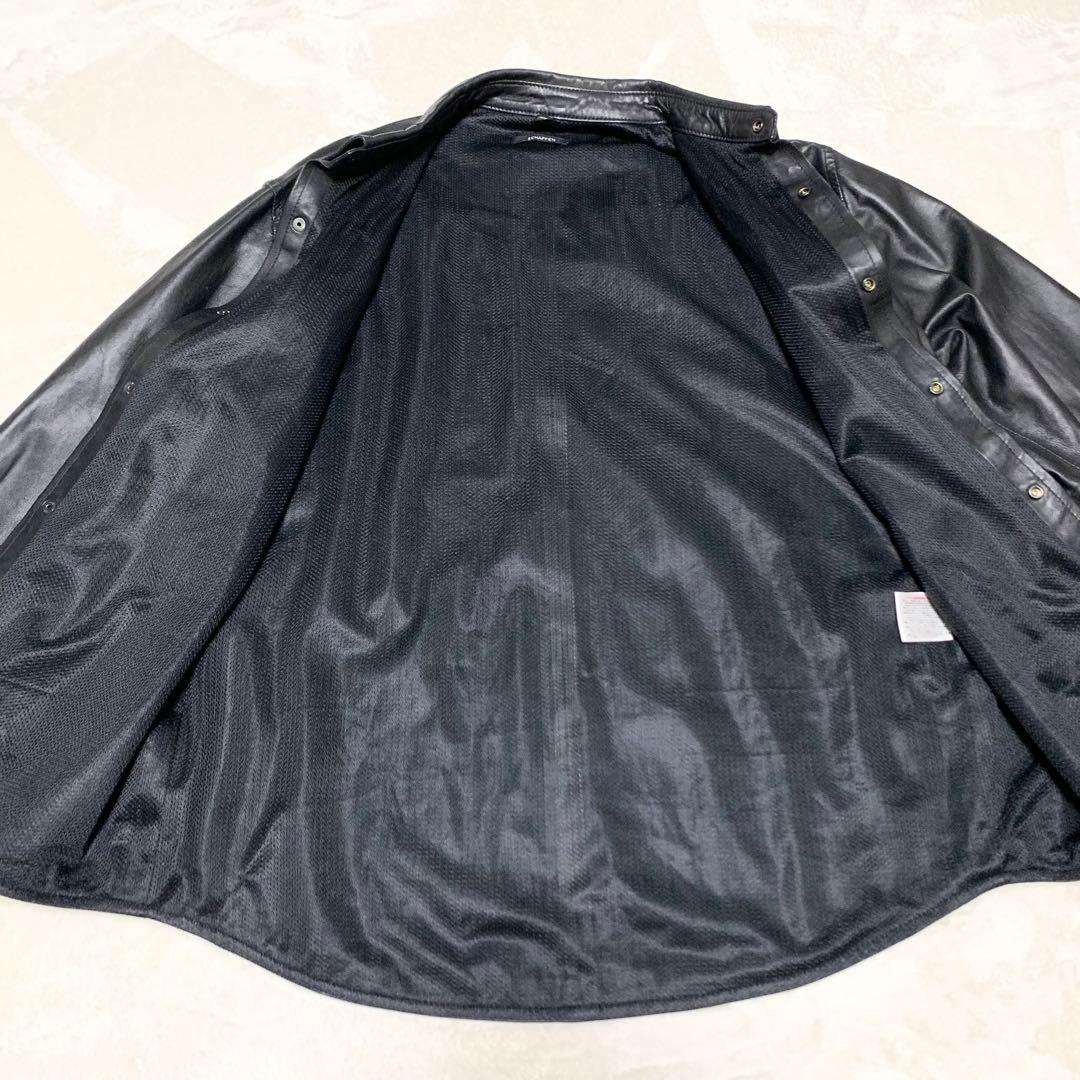 【極美品】SCHAFFEN ラムレザー ウエスタン シャツジャケット 黒 L相当