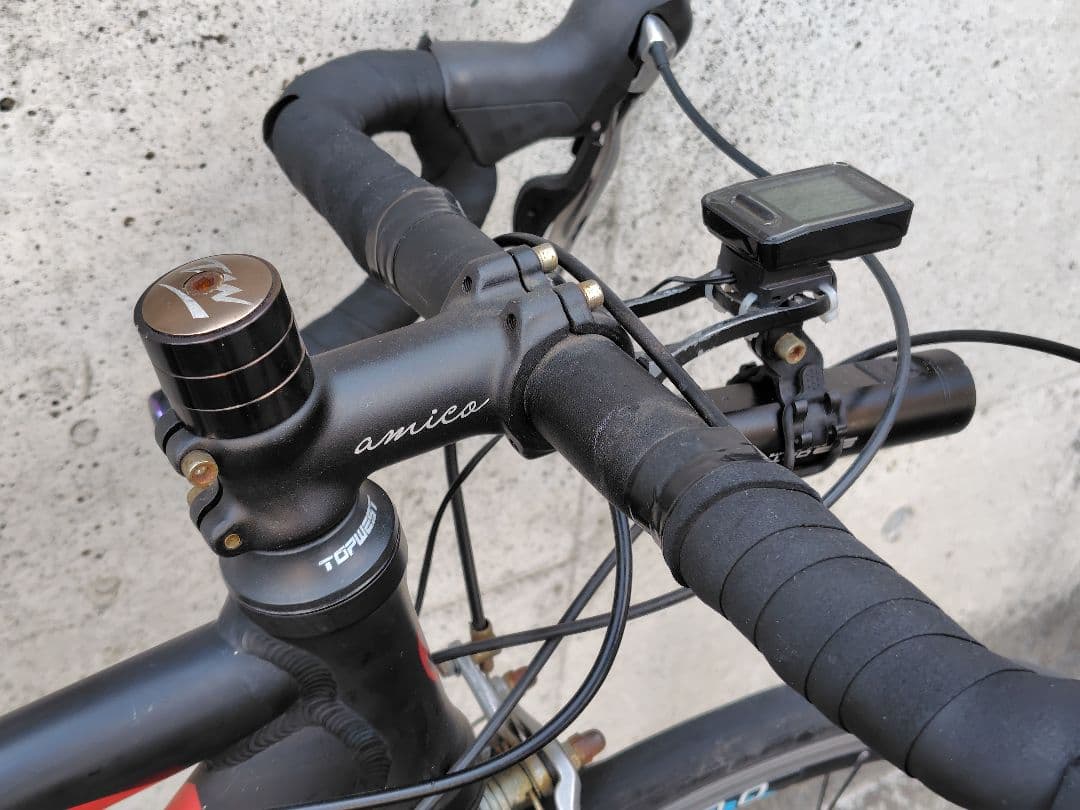 即乗　amico fun road 　ロードバイクカスタム　★ノーマルペダル変更