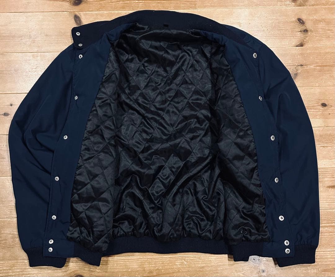 スタジャン 古着 90s Mets メッツ XL ネイビー 美品 ジャケット 紺
