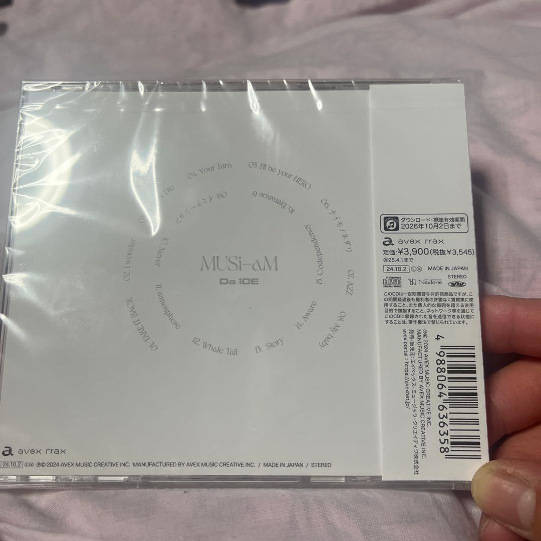Da-iCE！MUSi-aM 通常盤CD!銀テ.ライト得点付き！新品未開封