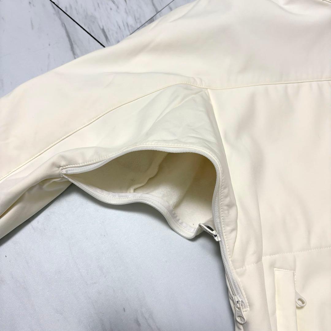 美品⭐️ムータマリン 3LAYER ボンディングパーカー デカロゴ 白 L相当