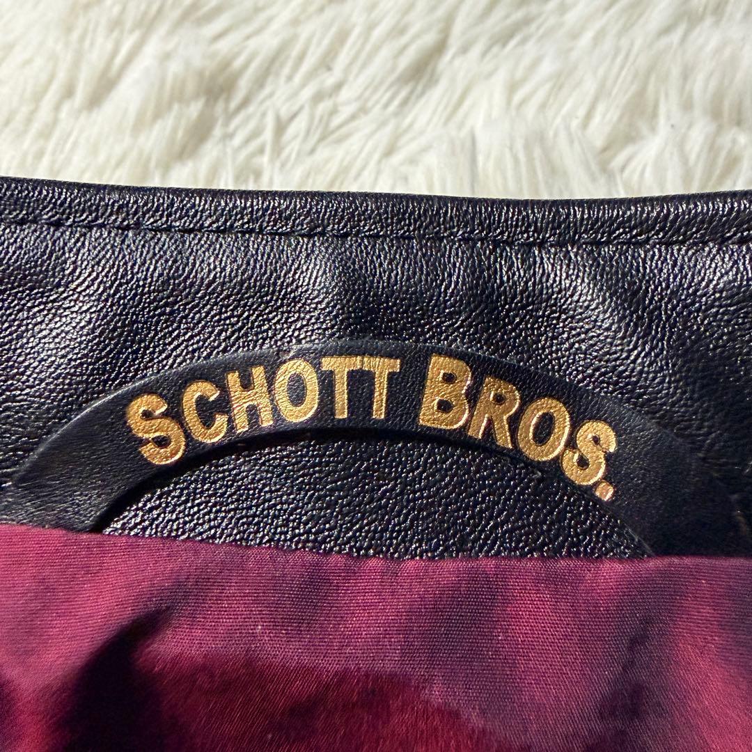 G*様 未使用級■schott ライダースジャケット 641XXH 馬革　ブラッ