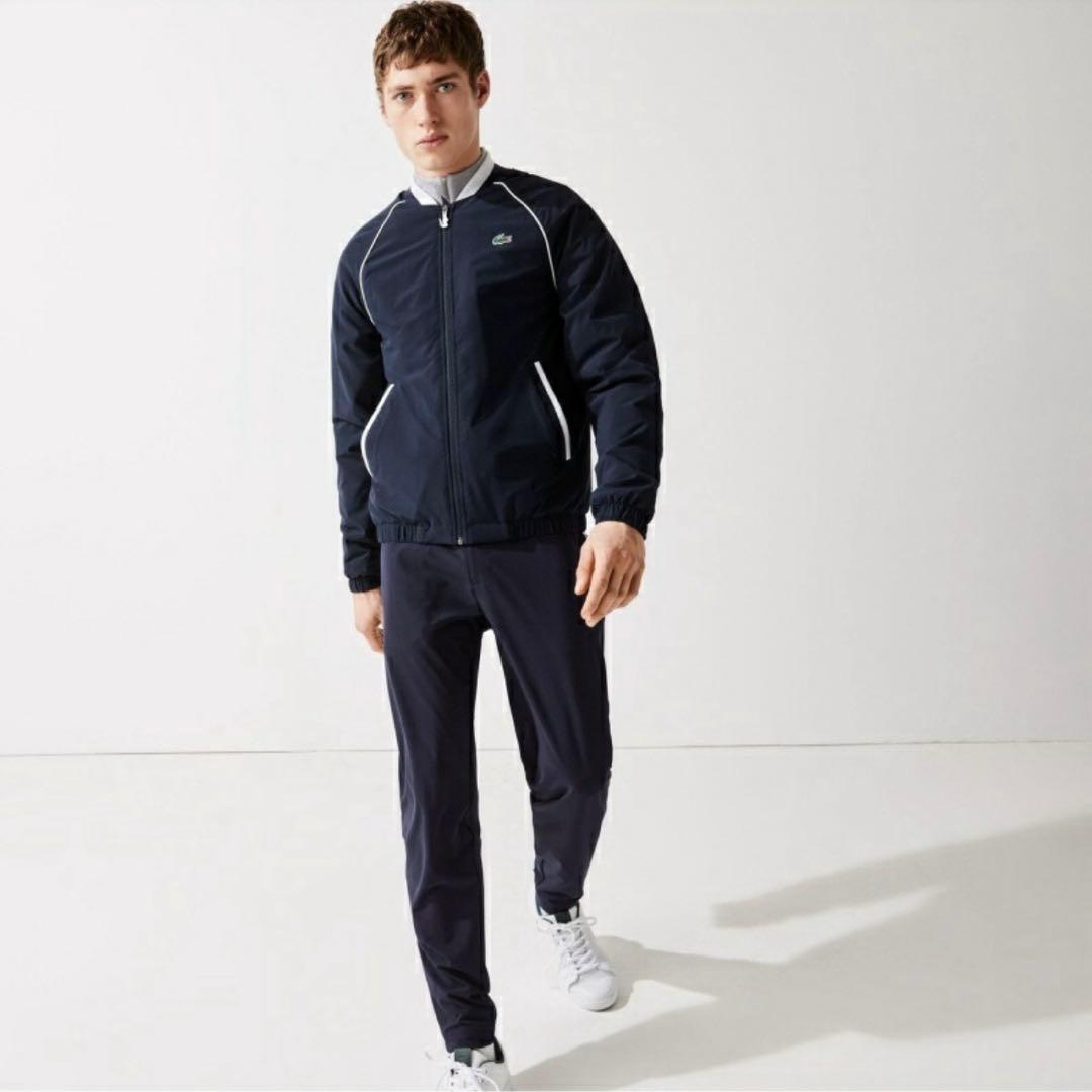 LACOSTE ゴルフ シーズナルズストレッチジップアップジャケット ネイビー