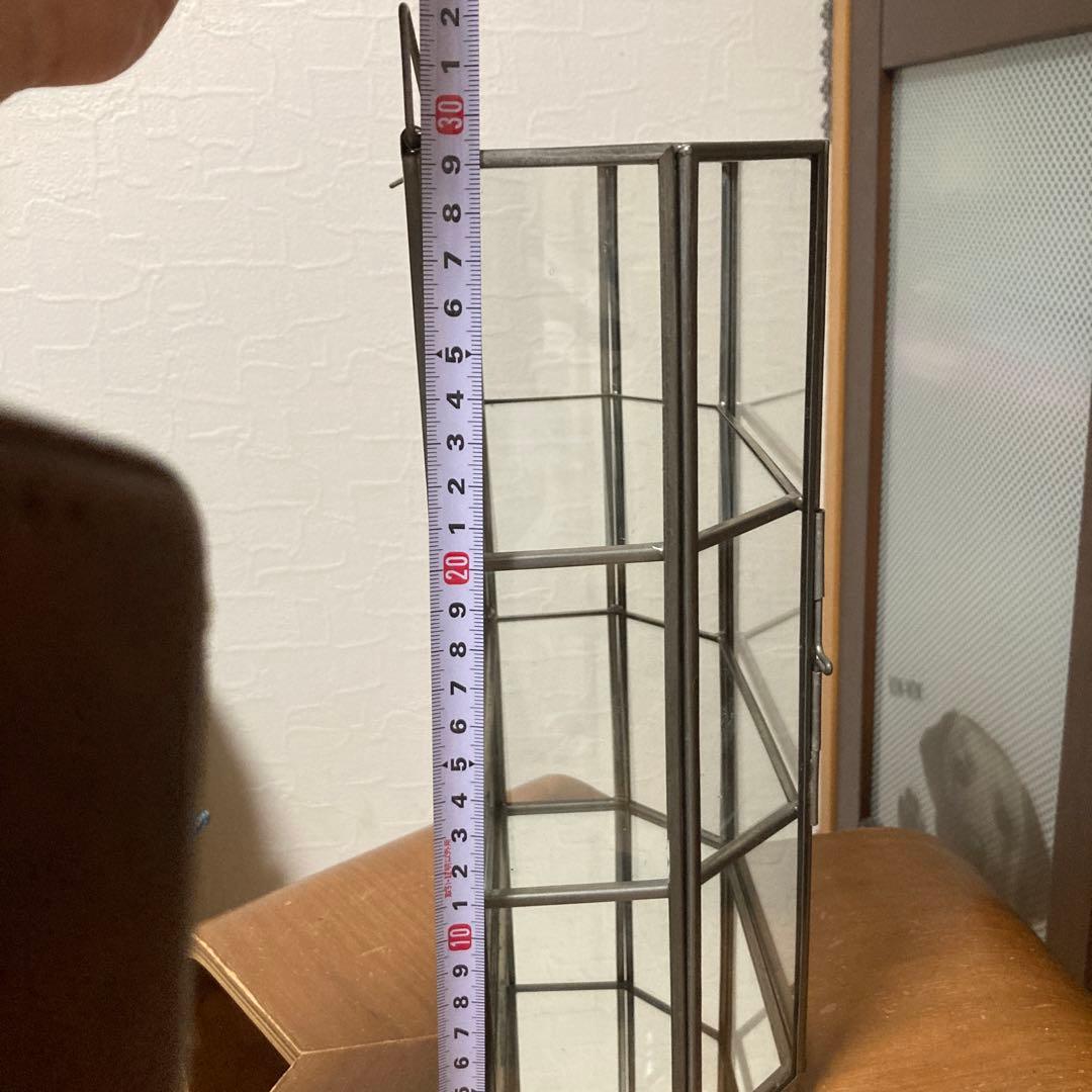 ガラス製コレクションボックス 約27cm
