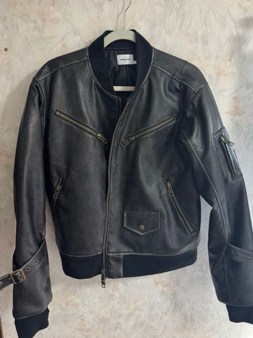 ANDER HUNK MA-1レザージャケット 完売品
