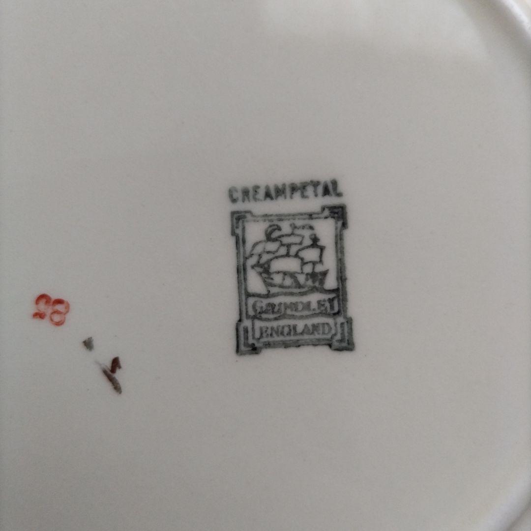 【美品】イギリス　グリンドリー　CREAMPETAL　バターケース