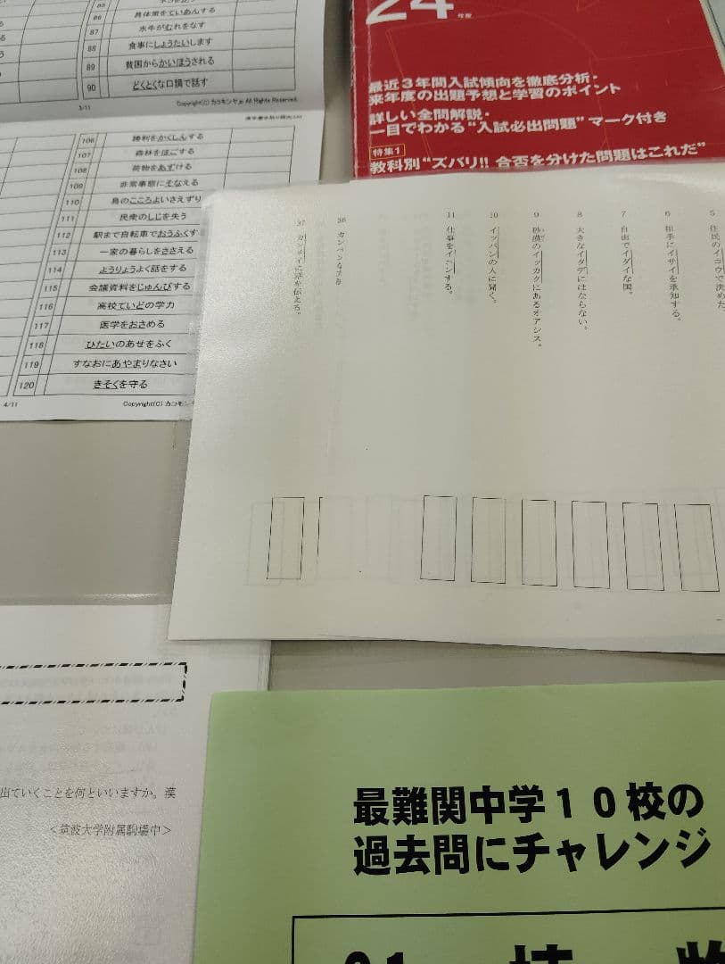 【過去問】久留米附設中24年度、全国私立中の漢字、難関中の植物▼値下げ依頼〜歓迎