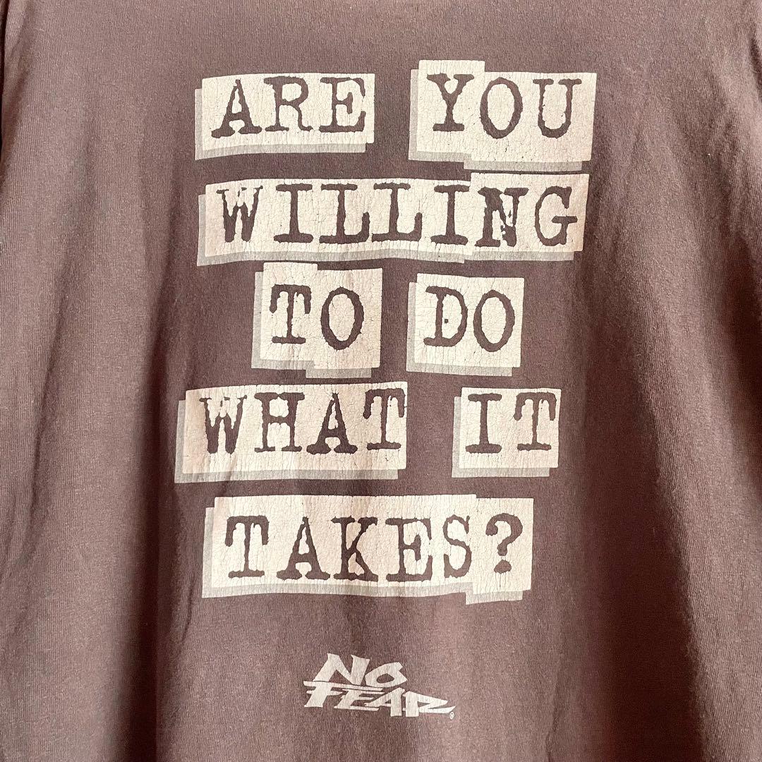 90s NO FEAR レタリング 長袖 Tシャツ フェード 横乗り レア