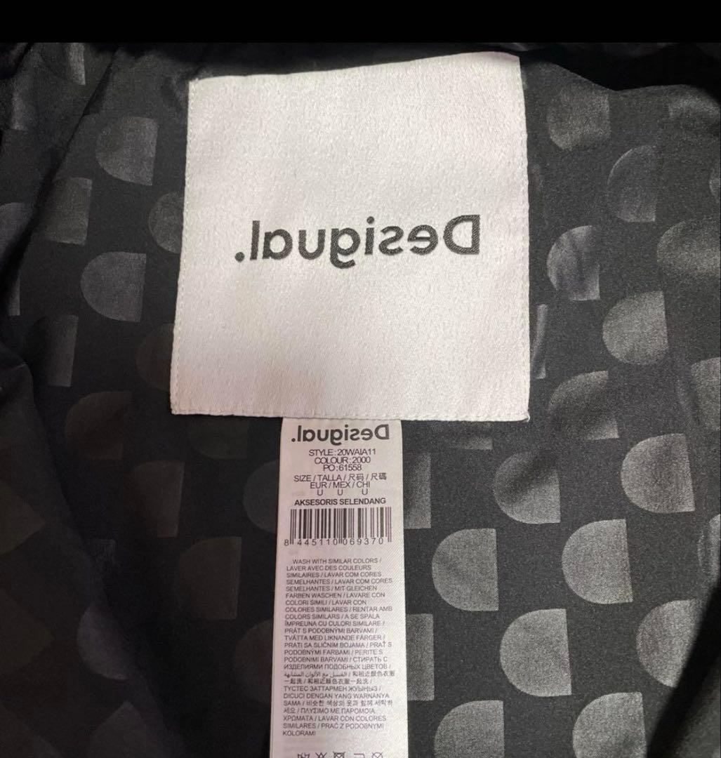 Desigual フード付きポンチョ　ブラック　美品
