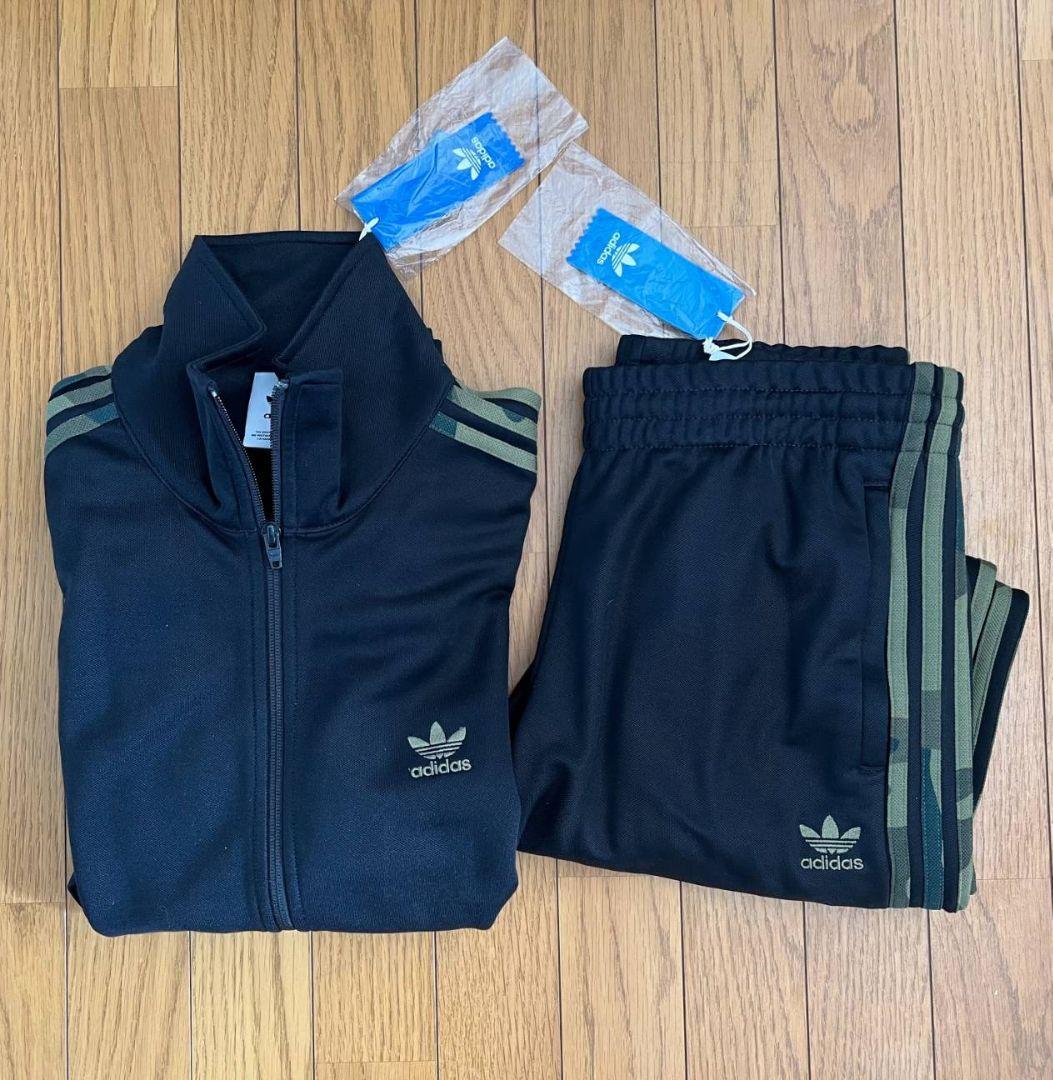 新品 adidas ジャージ セットアップ XO 黒 アディダス 迷彩柄