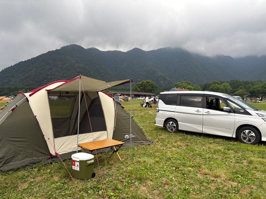 MOBI GARDEN トンネル型テント 2ルーム 4人用 耐水 防風 キャンプ