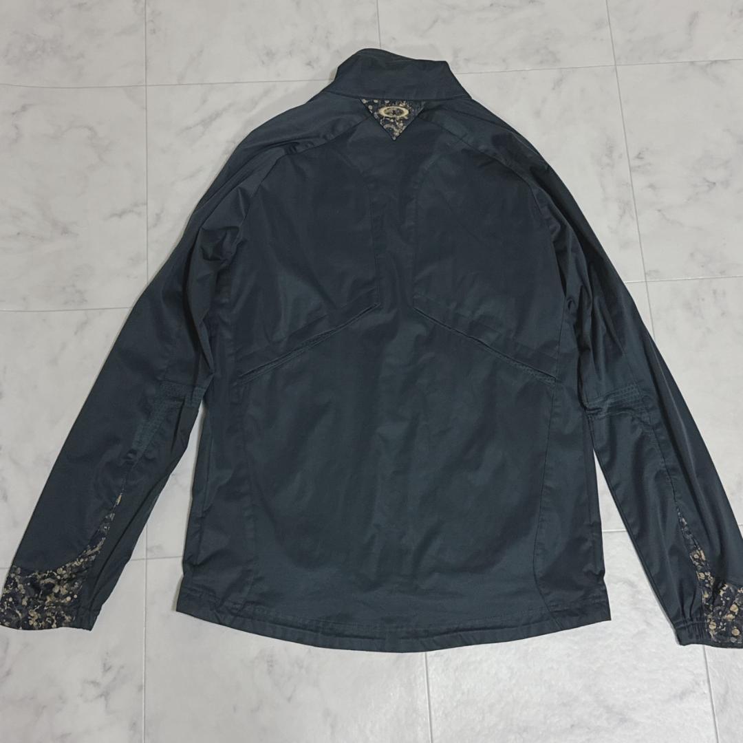 OAKLEY オークリー 迷彩 切替 トップスジップシャツ ダークグレー系 M
