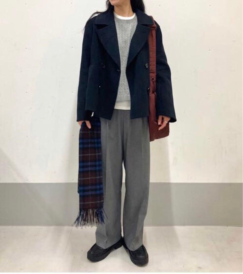 新品未使用　UNIQLO ダブルフェイスショートコートリラックスフィット　L