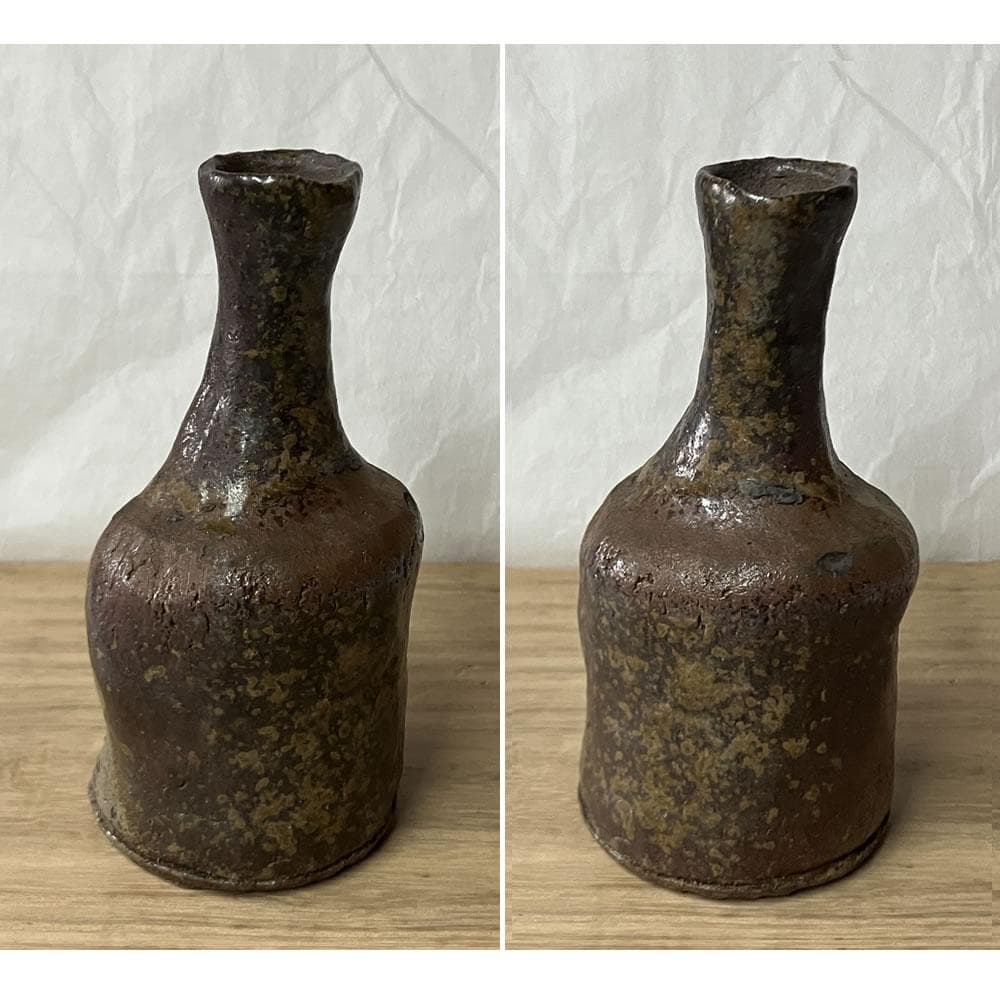 w168 大饗仁堂 備前焼 徳利 高さ14cm 花入 一輪差し 一輪挿し 酒器