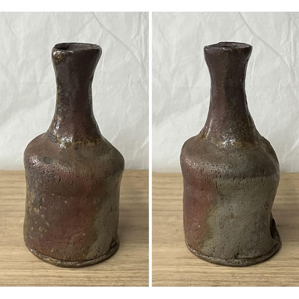 w168 大饗仁堂 備前焼 徳利 高さ14cm 花入 一輪差し 一輪挿し 酒器