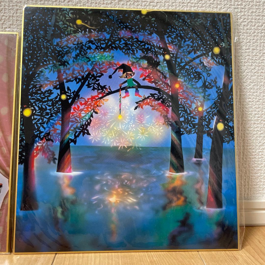 藤城清治　影絵色紙　２枚