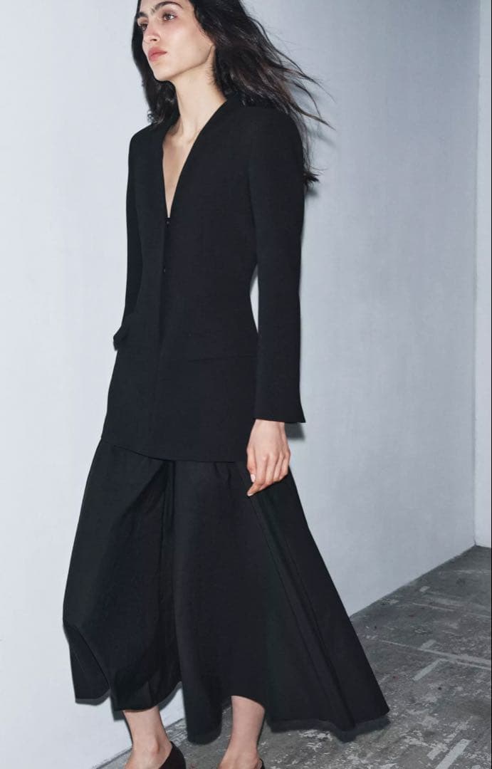 新品タグ付23000円！ZARA ザラ＊コントラストブレザーワンピース　M