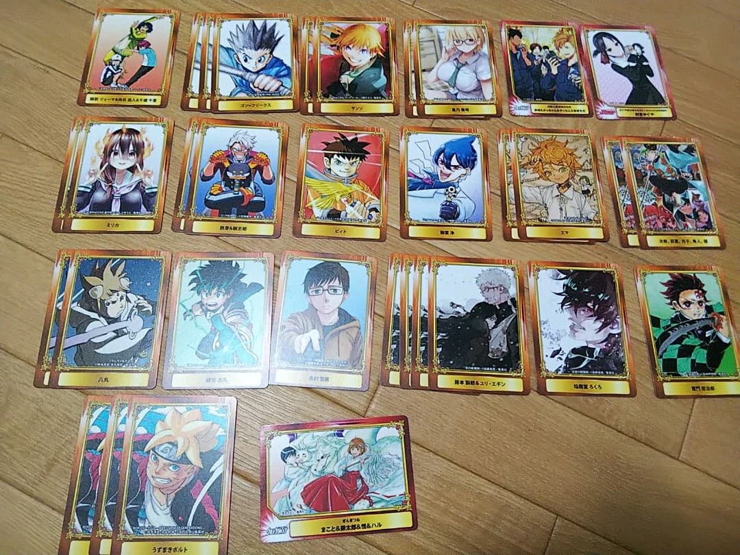 ジャンプフェア   ミニ色紙  特典カード   鬼滅の刃  ハイキュー!!